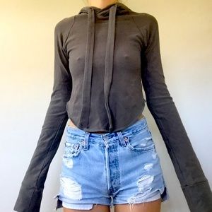 Are You Am I grey XS Croft hoodie